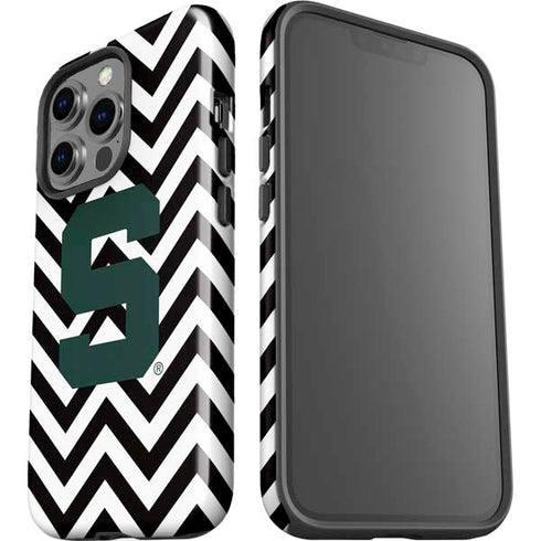 Michigan State University Spartans S Chevron iPhone 15 Pro Impact Case