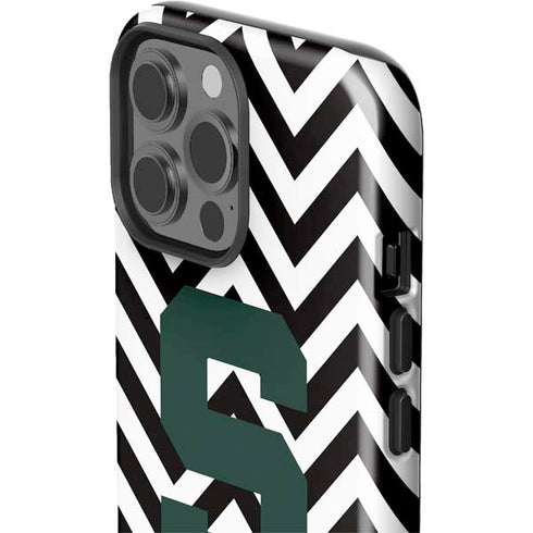 Michigan State University Spartans S Chevron iPhone 15 Pro Max Impact Case