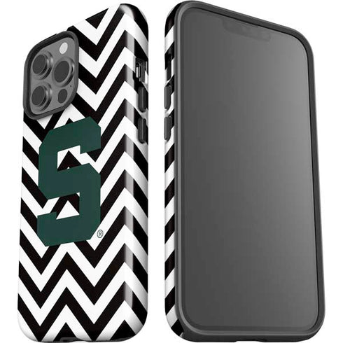 Michigan State University Spartans S Chevron iPhone 15 Pro Max Impact Case