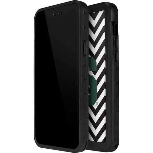 Michigan State University Spartans S Chevron iPhone 14 Pro Waterproof Case