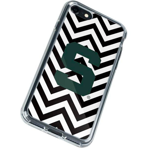 Michigan State University Spartans S Chevron iPhone SE (2nd & 3rd Gen) Clear Case