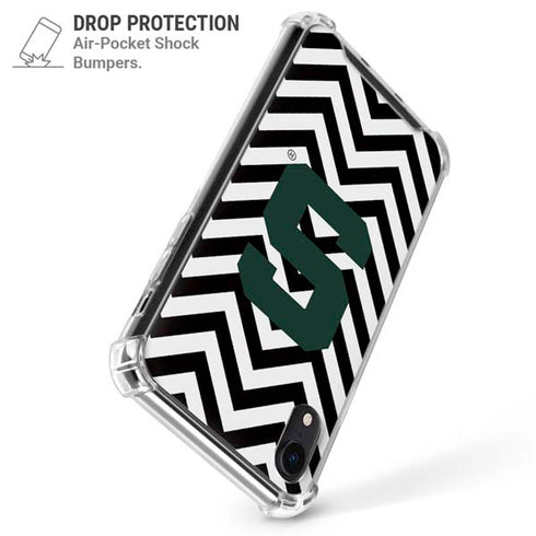 Michigan State University Spartans S Chevron iPhone XR Clear Case