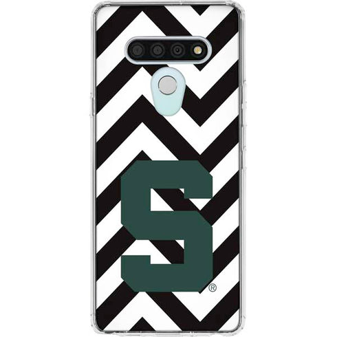 Michigan State University Spartans S Chevron LG Stylo 6 Clear Case