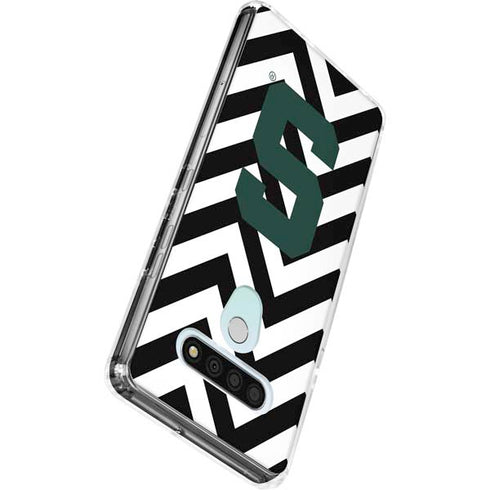 Michigan State University Spartans S Chevron LG Stylo 6 Clear Case