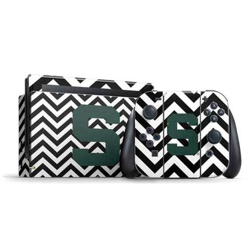 Michigan State University Spartans S Chevron Nintendo Switch Bundle Skin