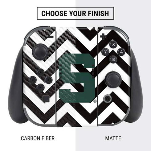 Michigan State University Spartans S Chevron Nintendo Switch Bundle Skin