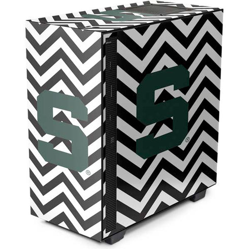 Michigan State University Spartans S Chevron NZXT H510 Compact ATX Mid-Tower Case Skin
