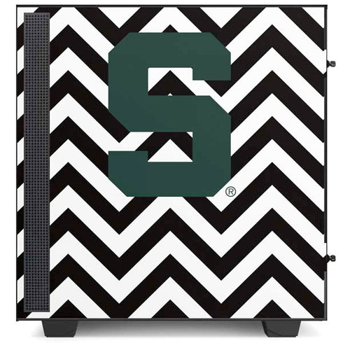 Michigan State University Spartans S Chevron NZXT H510 Compact ATX Mid-Tower Case Skin