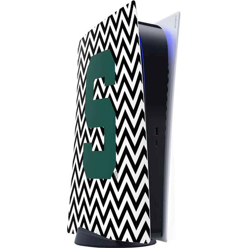 Michigan State University Spartans S Chevron PS5 Digital Edition Console Skin