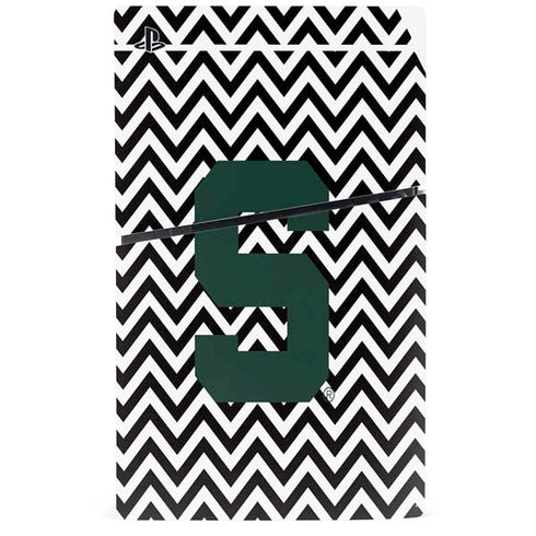 Michigan State University Spartans S Chevron PS5 Slim Disk Bundle Skin