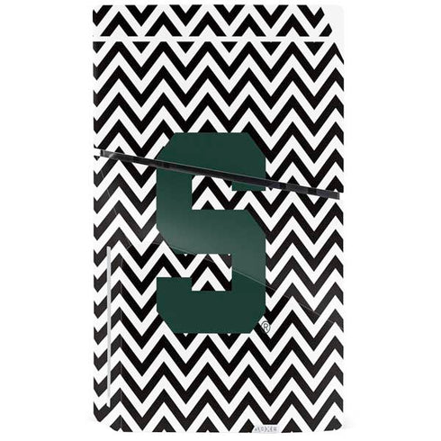 Michigan State University Spartans S Chevron PS5 Slim Disk Console Skin