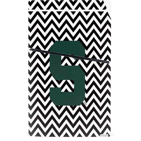 Michigan State University Spartans S Chevron PS5 Slim Digital Edition Bundle Skin