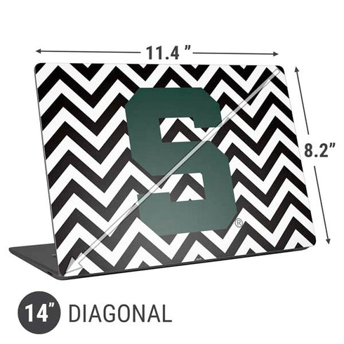 Michigan State University Spartans S Chevron Universal Laptop 14in (11.4 x 8.2in) Skin