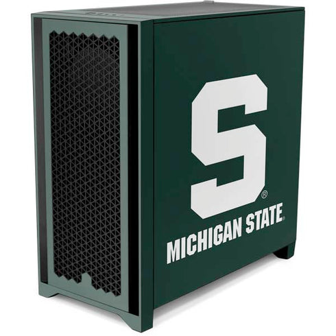 Michigan State University Spartans S Corsair 4000D Tempered Glass Mid-Tower ATX Case Skin