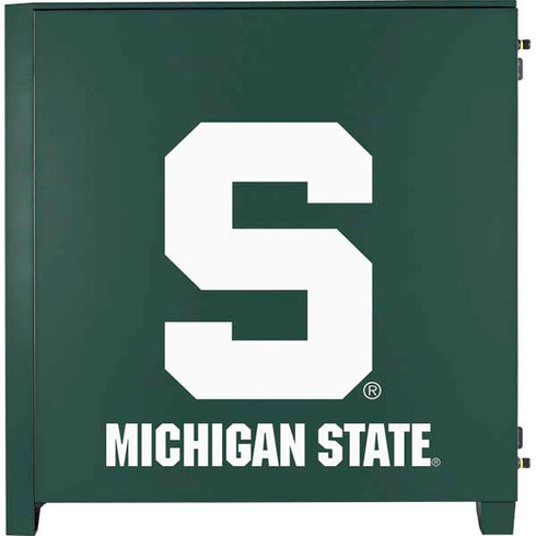 Michigan State University Spartans S Corsair 4000D Tempered Glass Mid-Tower ATX Case Skin