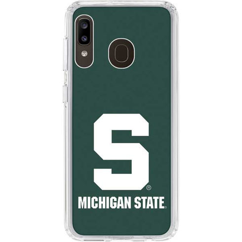 Michigan State University Spartans S Galaxy A20 Clear Case