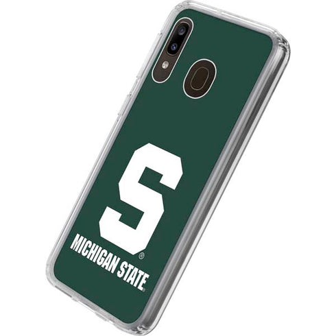 Michigan State University Spartans S Galaxy A20 Clear Case