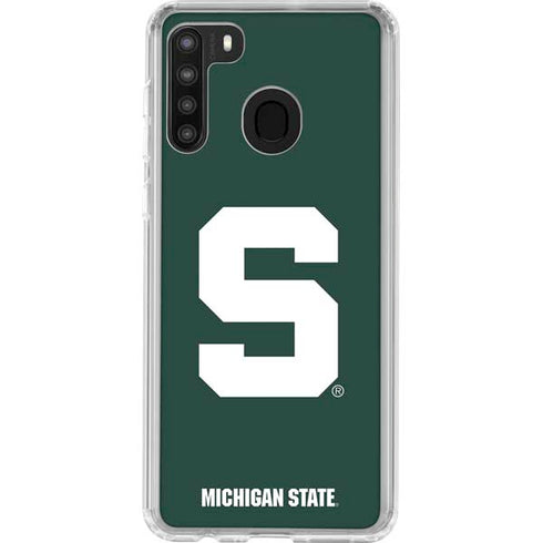 Michigan State University Spartans S Galaxy A21 Clear Case