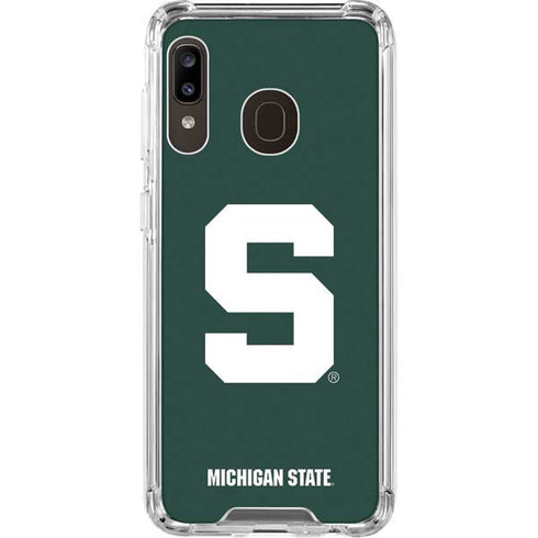 Michigan State University Spartans S Galaxy A30 Clear Case