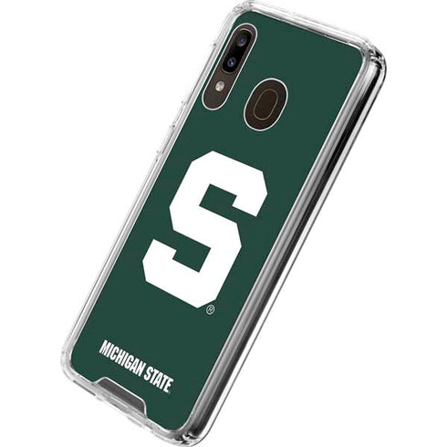 Michigan State University Spartans S Galaxy A30 Clear Case