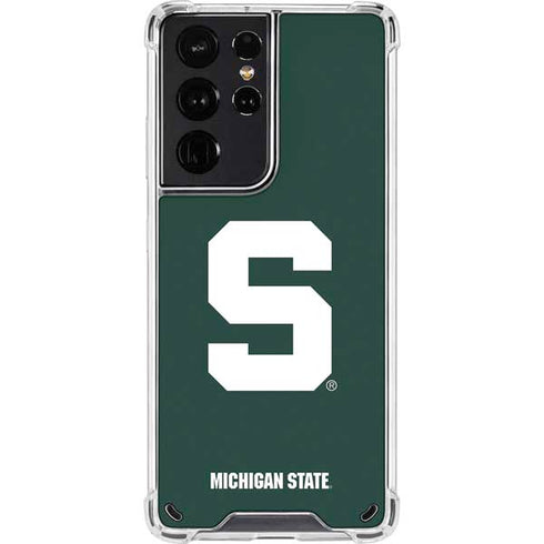 Michigan State University Spartans S Galaxy S21 Ultra 5G Clear Case