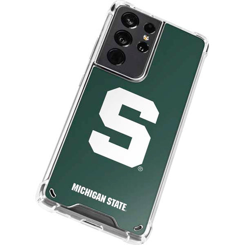 Michigan State University Spartans S Galaxy S21 Ultra 5G Clear Case