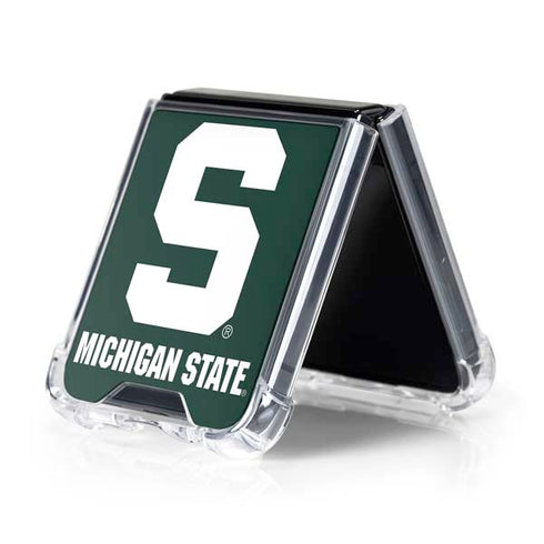 Michigan State University Spartans S Galaxy Z Flip5 5G Clear Case