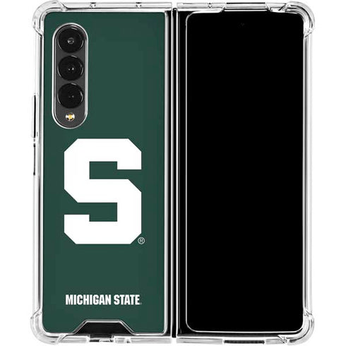 Michigan State University Spartans S Galaxy Z Fold4 5G Clear Case