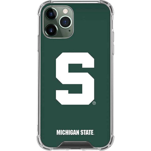 Michigan State University Spartans S iPhone 11 Pro Max Clear Case