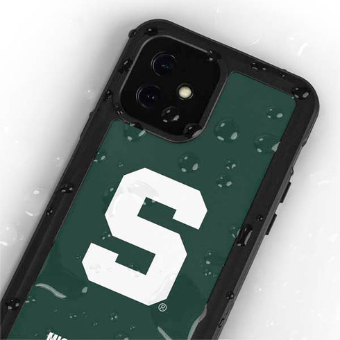 Michigan State University Spartans S iPhone 12 Mini Waterproof Case