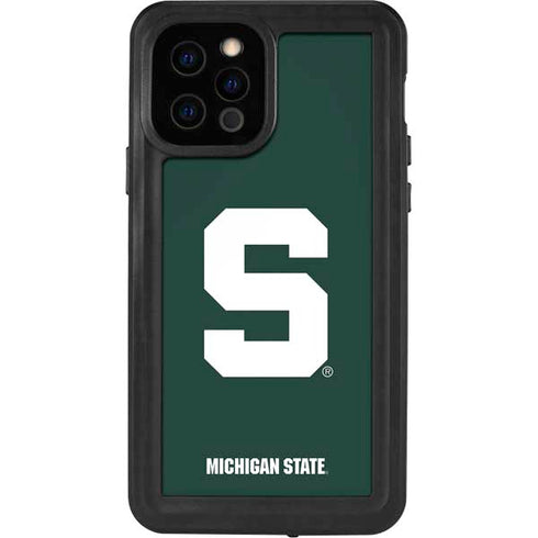 Michigan State University Spartans S iPhone 12 Pro Waterproof Case