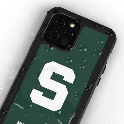 Michigan State University Spartans S iPhone 12 Pro Waterproof Case