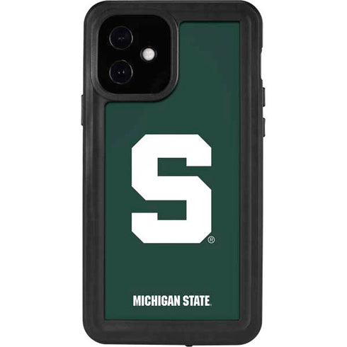 Michigan State University Spartans S iPhone 12 Waterproof Case