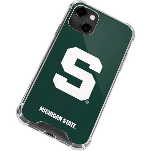 Michigan State University Spartans S iPhone 14 Clear Case