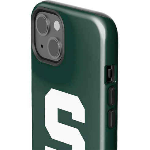 Michigan State University Spartans S iPhone 15 Plus Impact Case