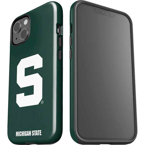 Michigan State University Spartans S iPhone 15 Plus Impact Case