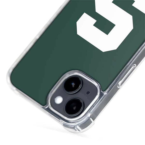 Michigan State University Spartans S iPhone 15 Plus MagSafe Case