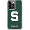Michigan State University Spartans S iPhone 14 Pro Clear Case