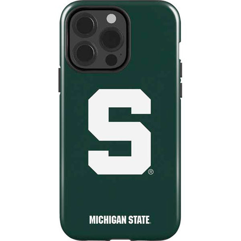 Michigan State University Spartans S iPhone 14 Pro Impact Case
