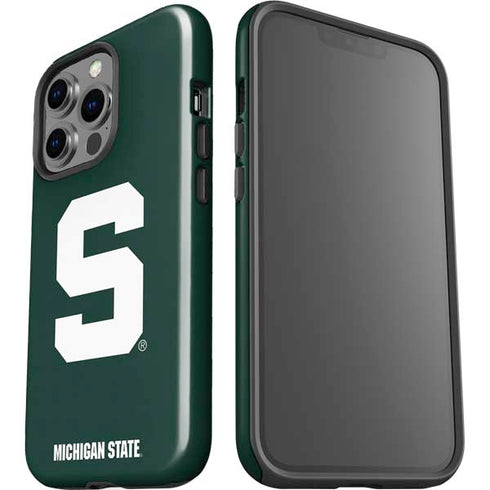 Michigan State University Spartans S iPhone 14 Pro Impact Case