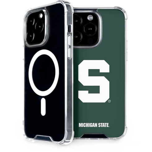 Michigan State University Spartans S iPhone 15 Pro MagSafe Case
