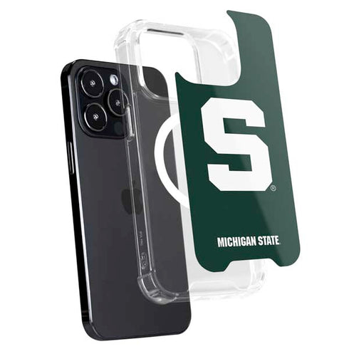 Michigan State University Spartans S iPhone 14 Pro Max MagSafe Case