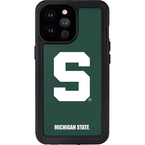 Michigan State University Spartans S iPhone 14 Pro Max Waterproof Case