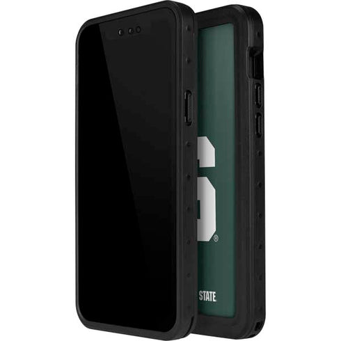 Michigan State University Spartans S iPhone 14 Pro Max Waterproof Case