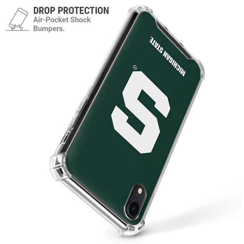 Michigan State University Spartans S iPhone XR Clear Case