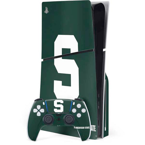 Michigan State University Spartans S PS5 Slim Disk Bundle Skin