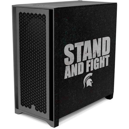 Michigan State University Stand and Fight Corsair 4000D Tempered Glass Mid-Tower ATX Case Skin