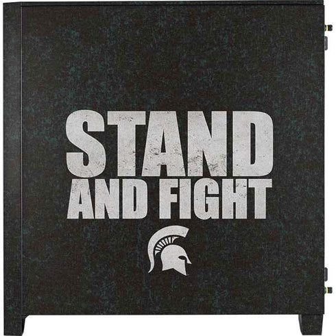 Michigan State University Stand and Fight Corsair 4000D Tempered Glass Mid-Tower ATX Case Skin