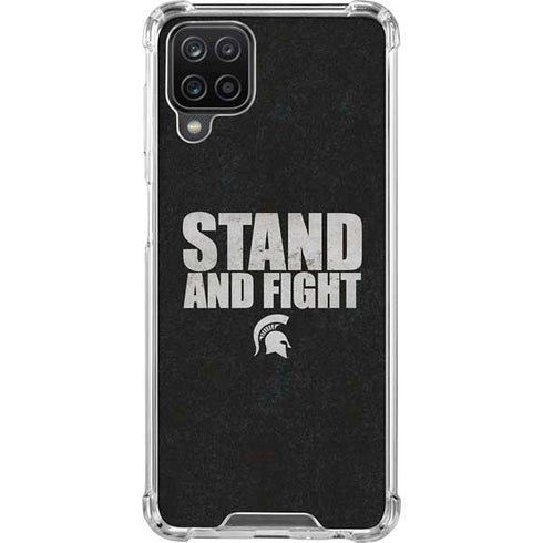 Michigan State University Stand and Fight Galaxy A12 Clear Case