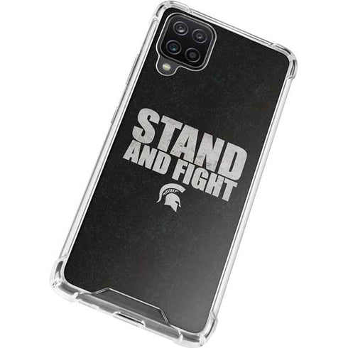 Michigan State University Stand and Fight Galaxy A12 Clear Case